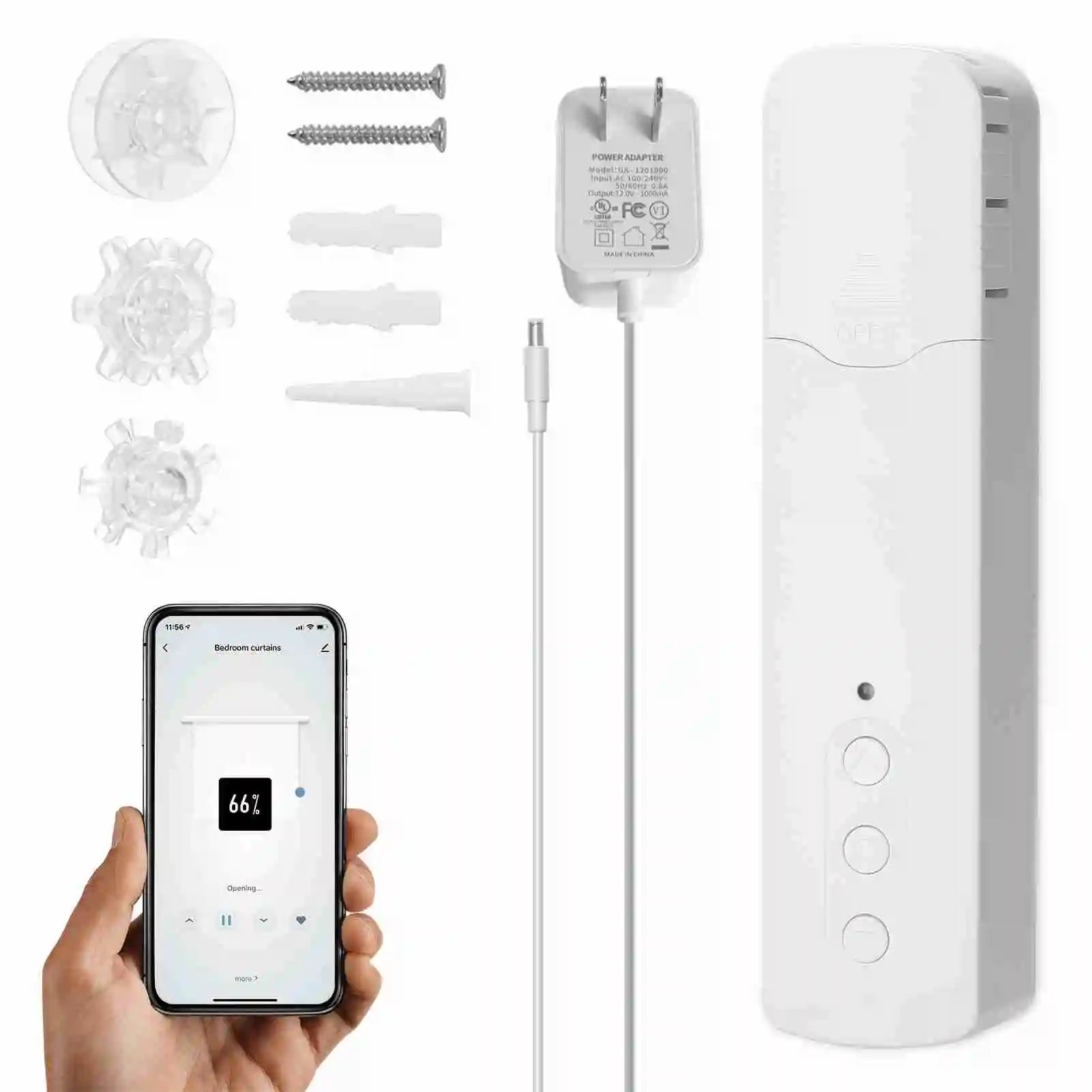 WiFi TM616EGWT Intelligent Pull Bead Curtain Motor Electric Curtain Motors phone APP Control Voice Control Quiet for Alexa Home - You Offer