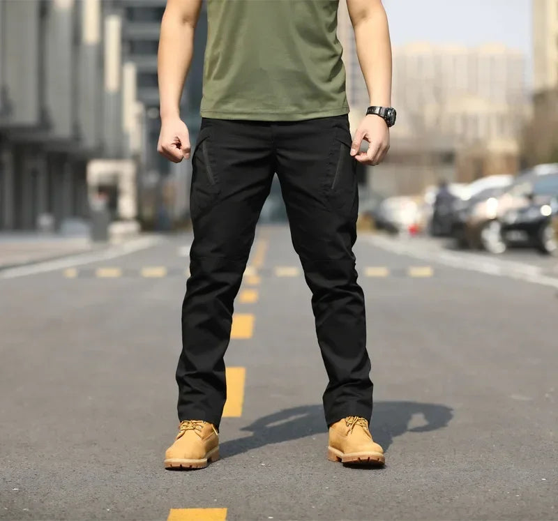 Men Outdoor Fashion Trendy Multi Pack Handsome Tactical Pants Comfortable Camouflage Four Seasons Training Waterproof Work Pants