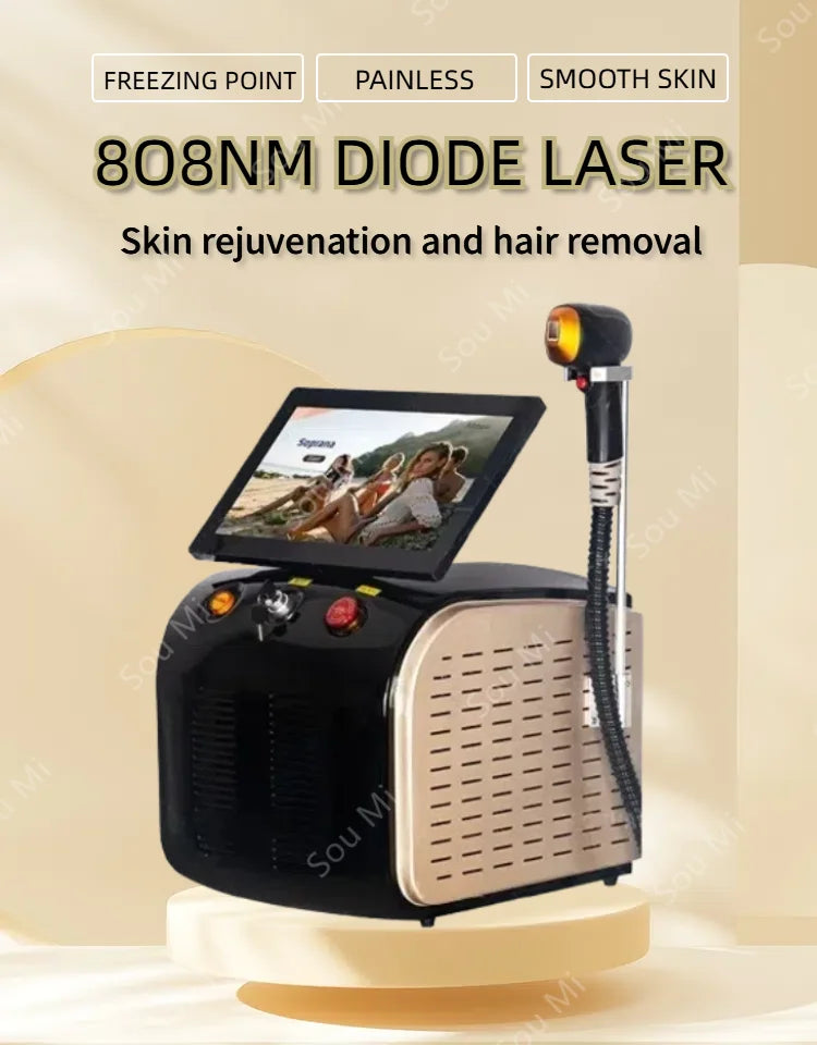 Diode 808NM Portable Hair Removal Machine Ice Titanium Laser Professional Permanent Alexandrite Device 2025 New