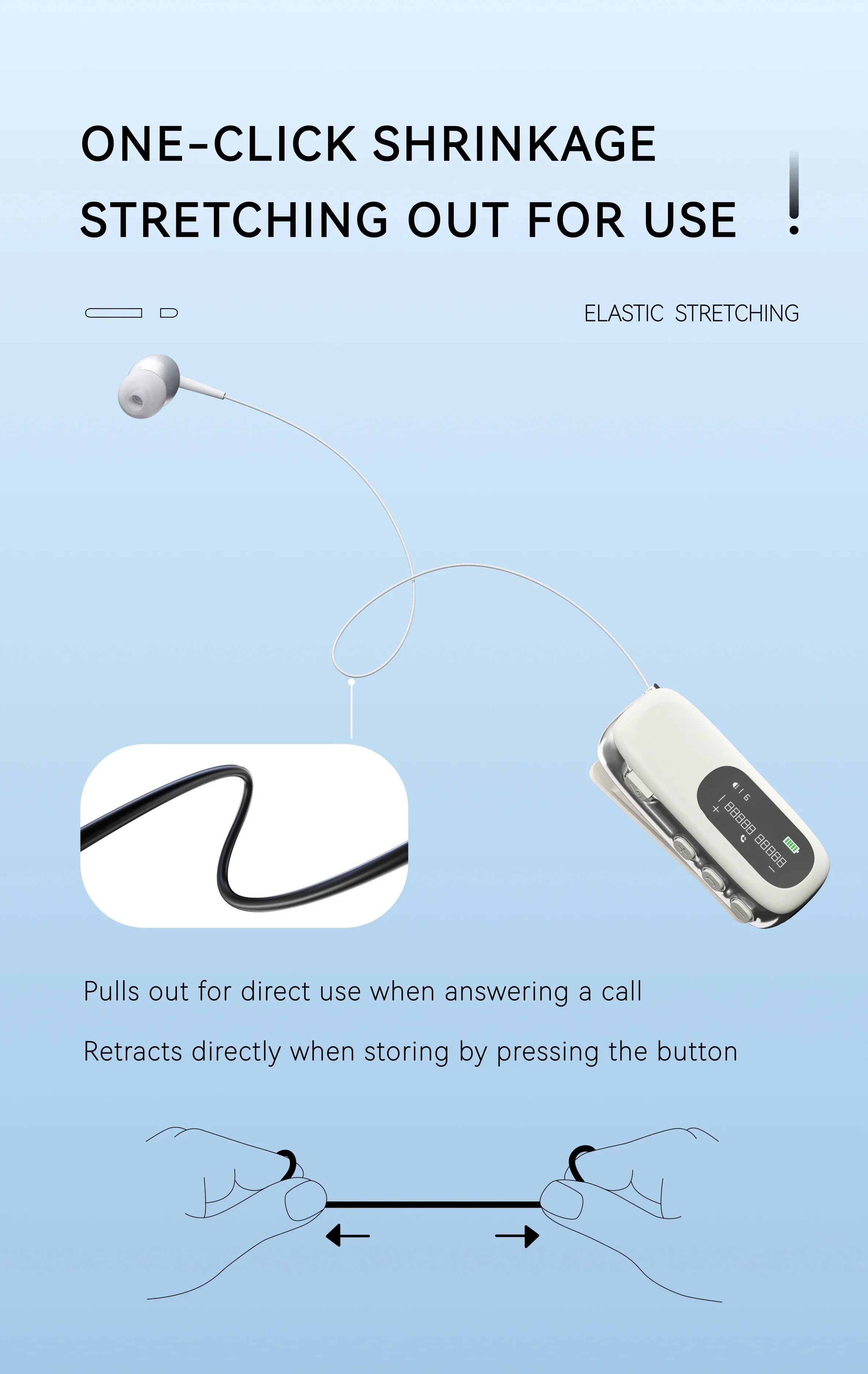 K75 Business Earphones Hands Free Bluetooth V5.4 LCD Display Wireless Earphones for Call and Cycling Noise Reduction Earphones
