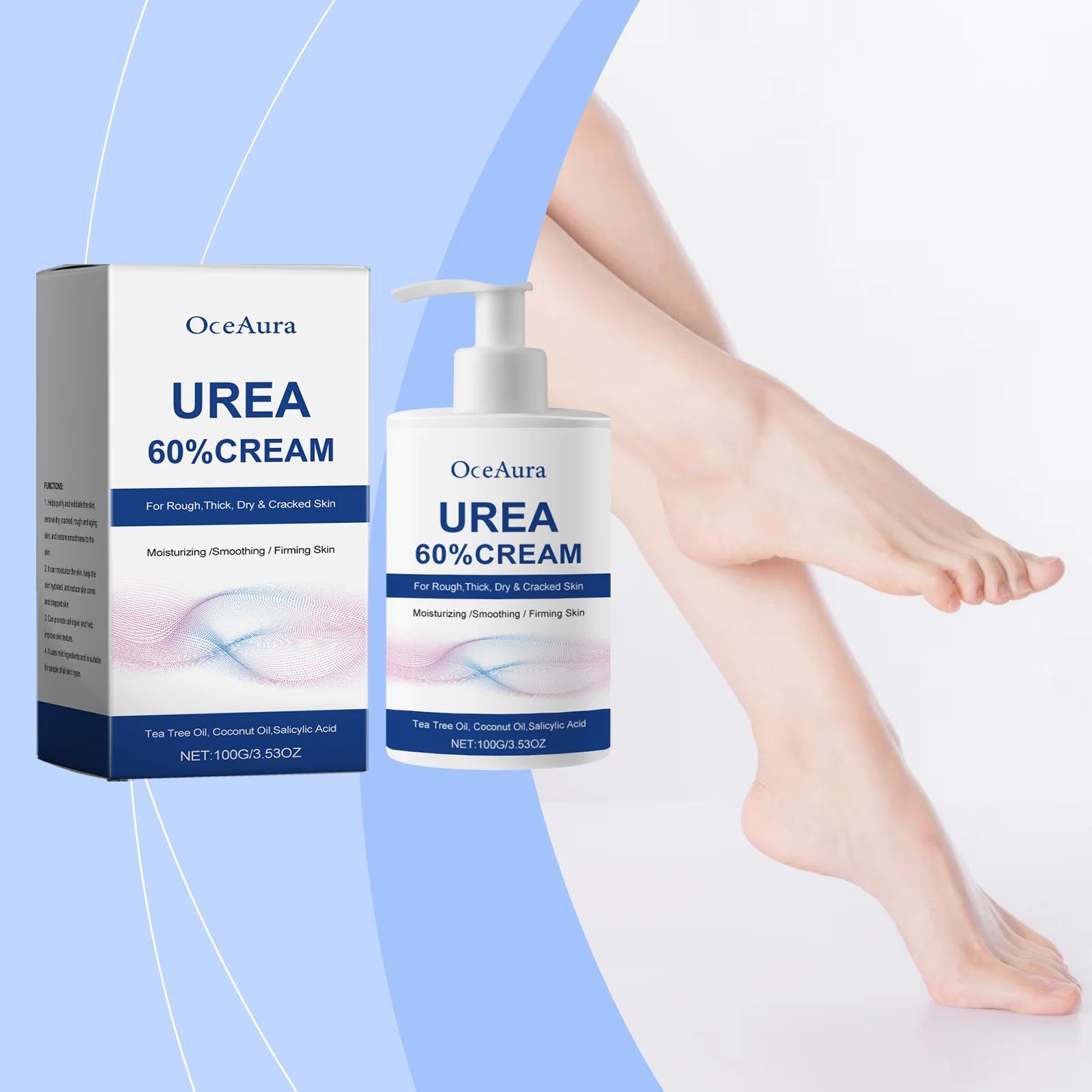 60% Urea Foot Cream Heel Repair Moisturizing Soft Relieve Drying Cracked Remove Calluses Dead Skin Removal Hand Foot Skin Care