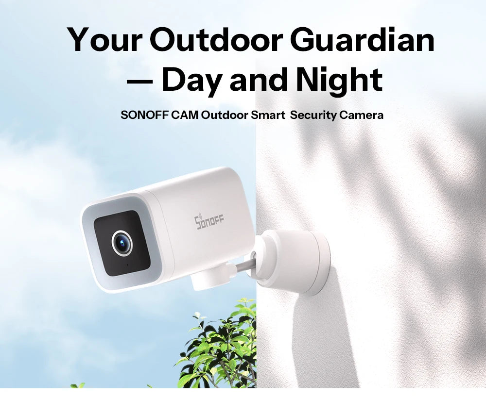 SONOFF CAM-B1P 2K HD Outdoor Smart Security Camera AI Human Detection IP65 Weatherproof Smart Tracking Full-Color Night Vision