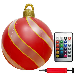 1PC Christmas Tree Decorations Balls Giant Inflatable Christmas Balls Outdoor Christmas Decorations PVC 60CM Snowman Balls