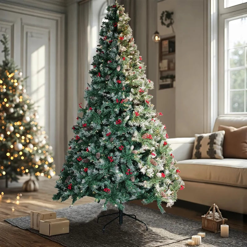 Christmas Tree with Lights 6ft Premium Artificial Christmas Tree with 874 Branch and 250 Warm Lightsm  Easy Assembly