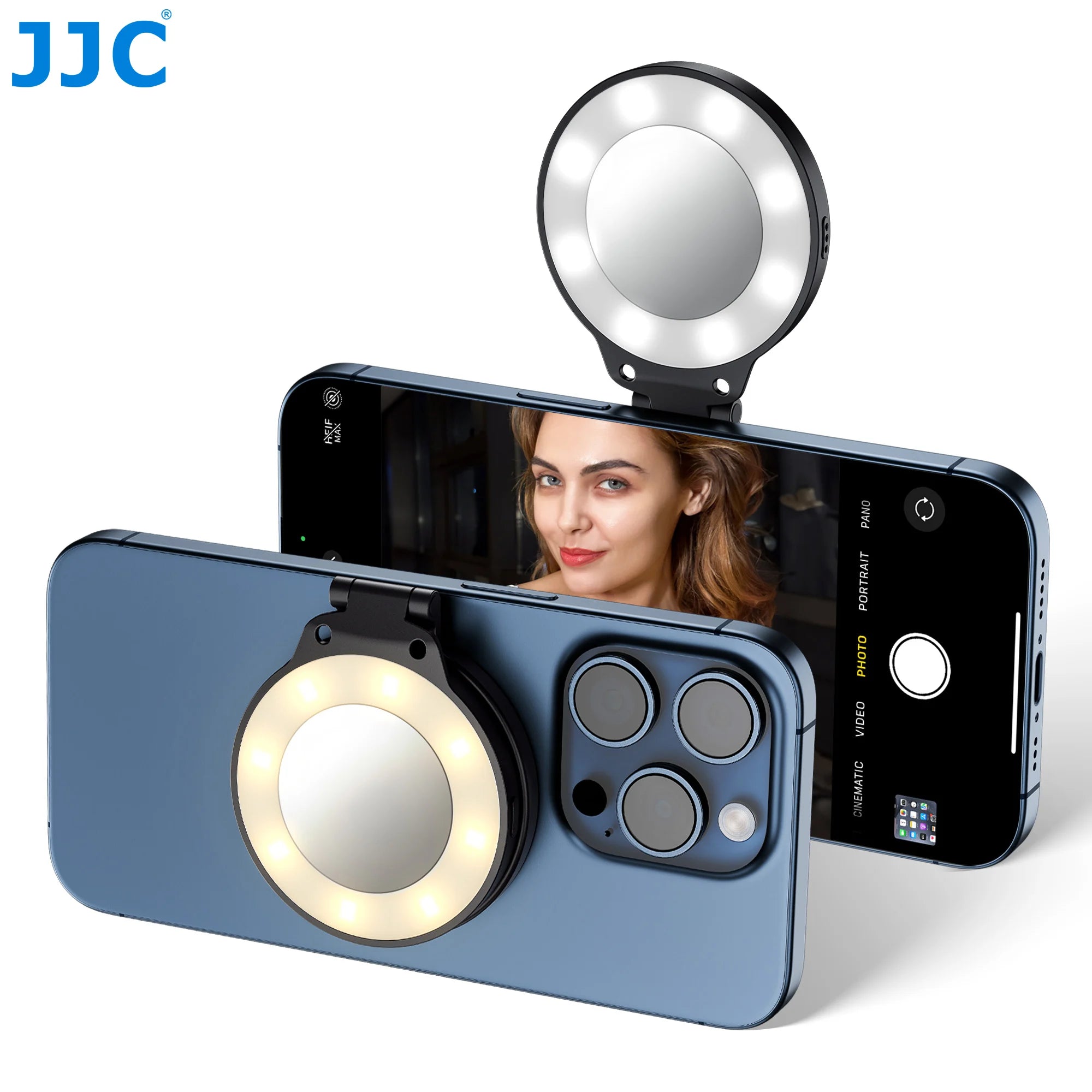 Magnetic Led Selfie Fill Light Mini Portable with USB for Magsafe Iphone 15 14 13 Pro Max Android Video Light for Makeup Vlog