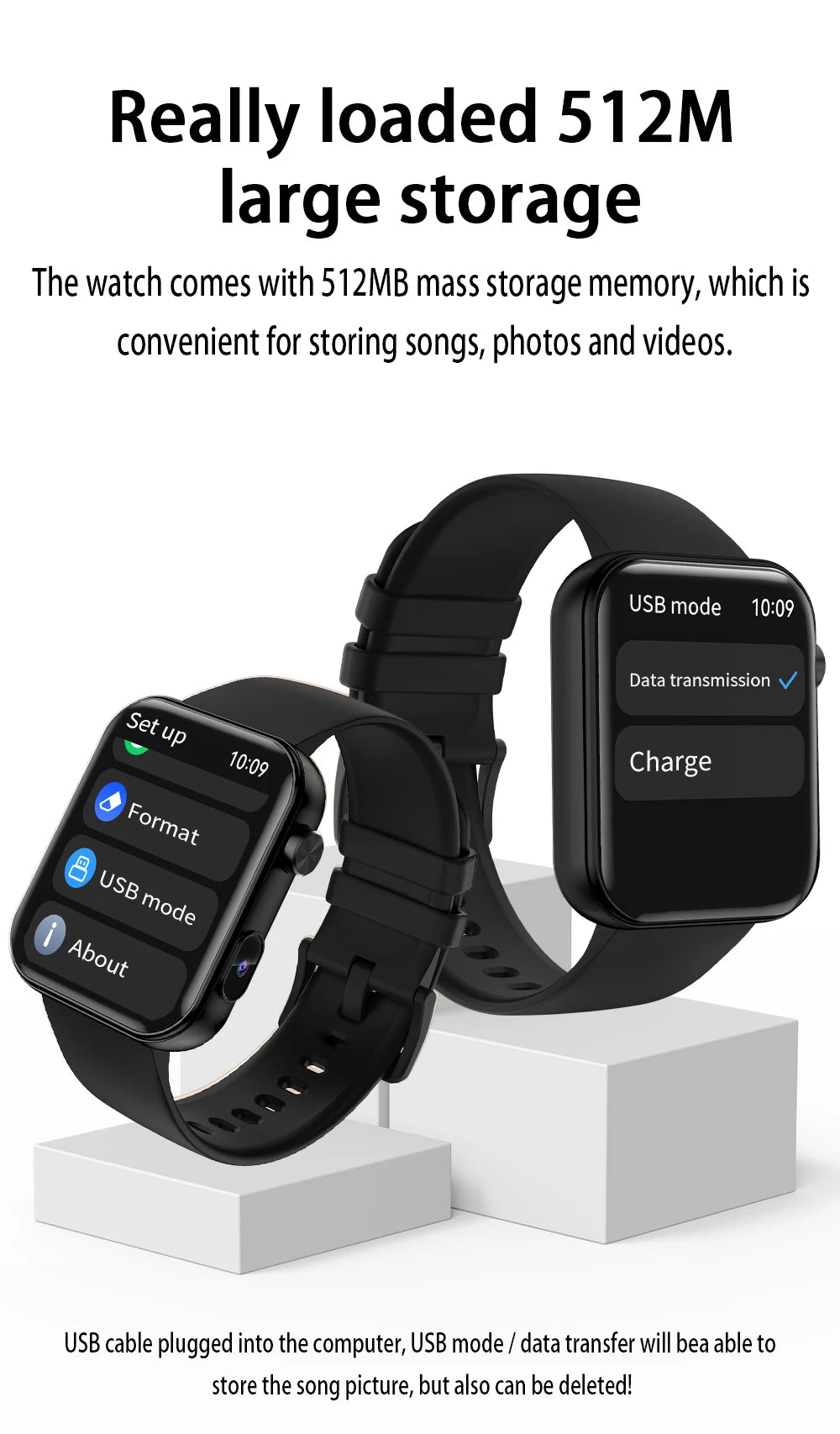 LIGE 2025 New 512MB Camera Smartwatch 1.91" HD Make Answer Call Take Video Sound Recording Music Sports Waterproof Smart Watch