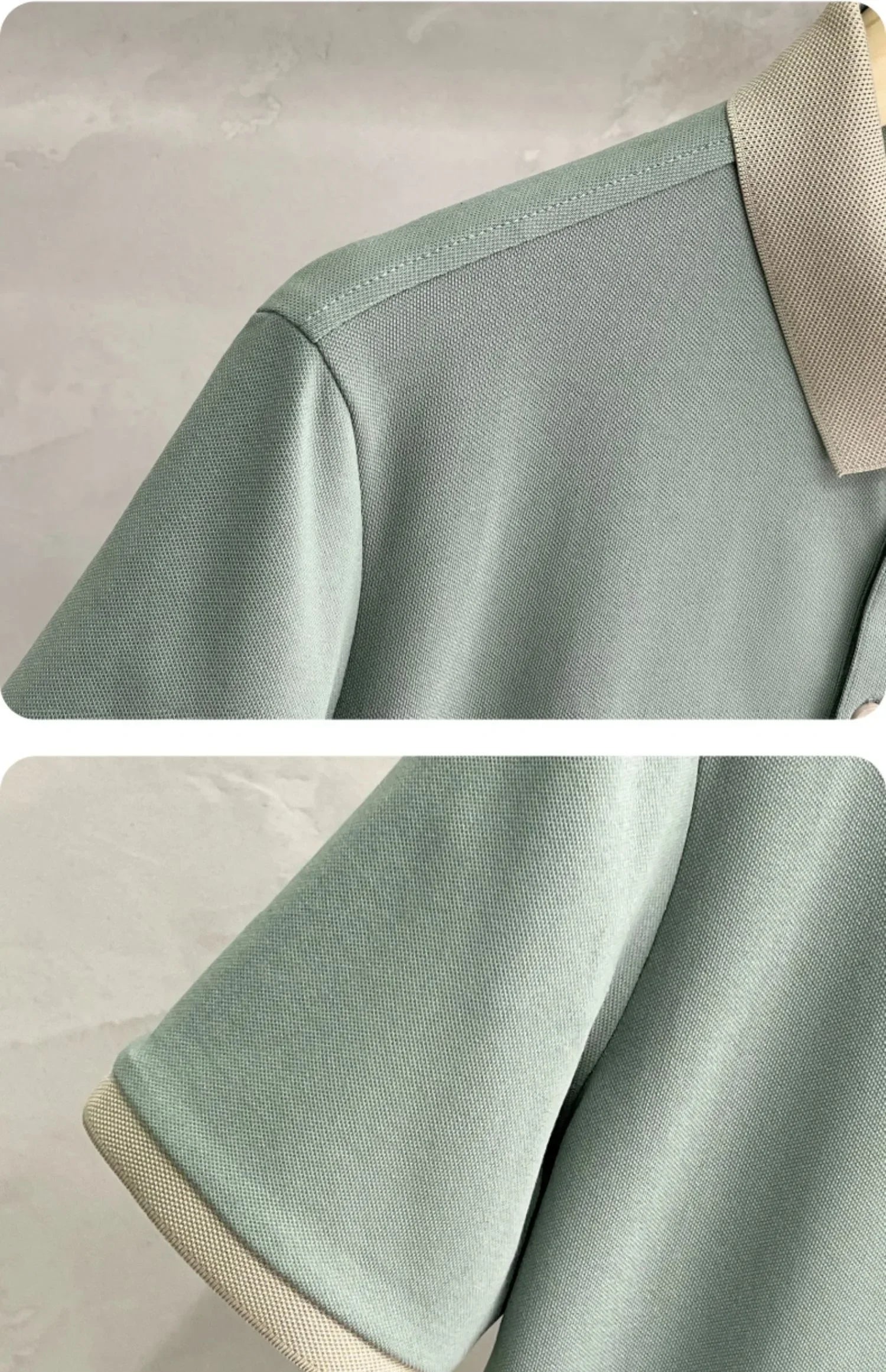 Ice silk short-sleeved T-shirt for men, new summer high-end embroidered luxurious silky quick-dry breathable polo shirt.