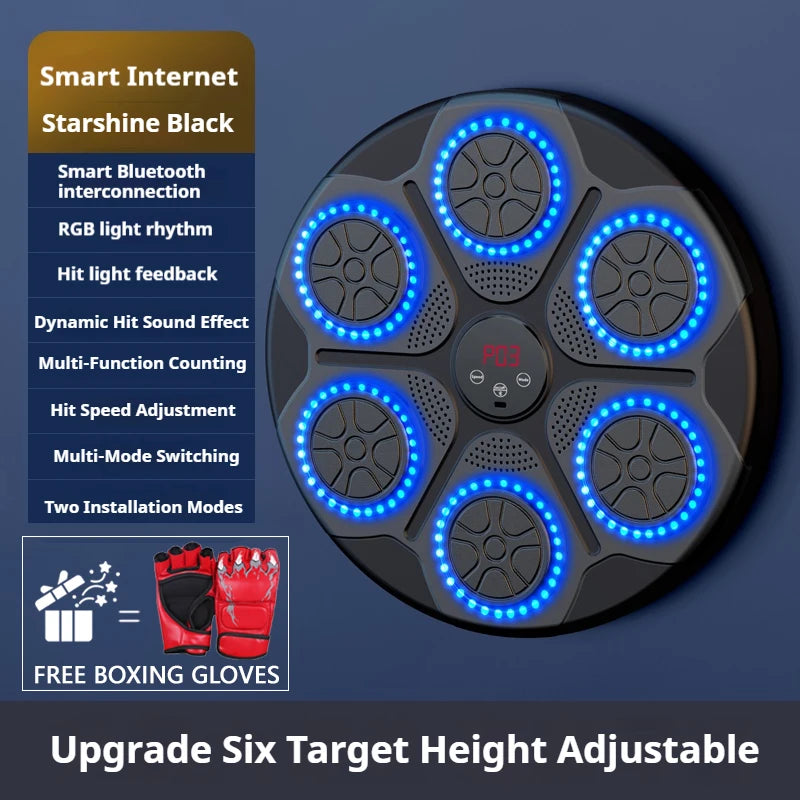 New Music Boxing Machine Smart Bluetooth Wall Mounted Music Boxing Trainer Gym Home Electronic Boxing Target Punching Equipment - You Offer