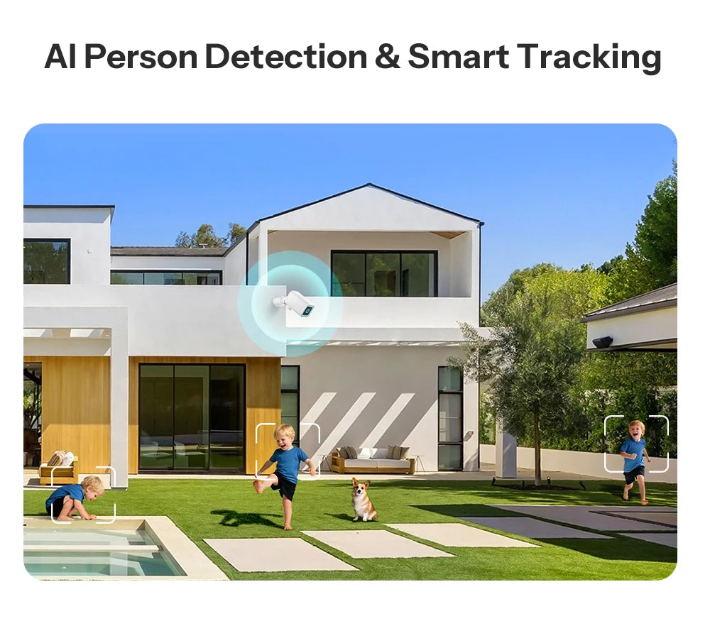 SONOFF CAM-B1P 2K HD Outdoor Smart Security Camera AI Human Detection IP65 Weatherproof Smart Tracking Full-Color Night Vision