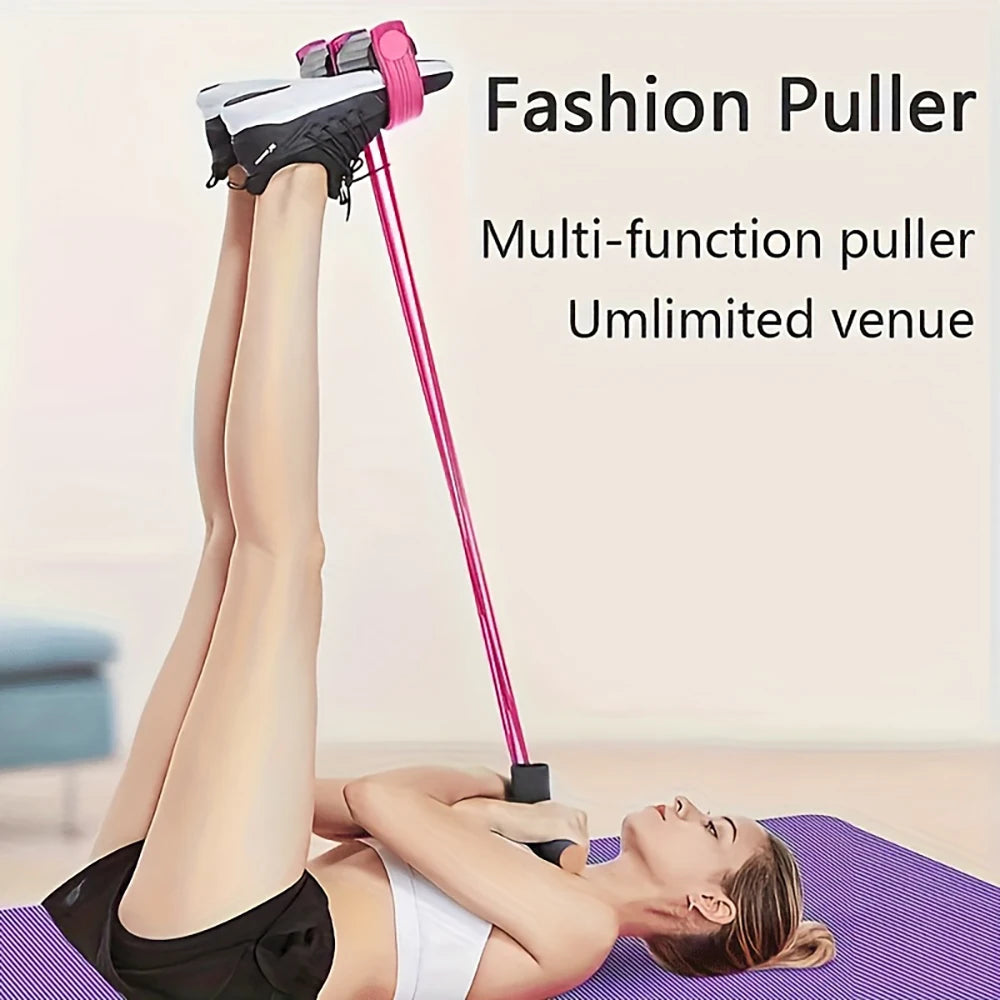 Six-Tube Tensioner Multi-Functional Household Fitness Yoga Abdominal Strengthening Resistance Band Tension Rope Sit-Up Assistive