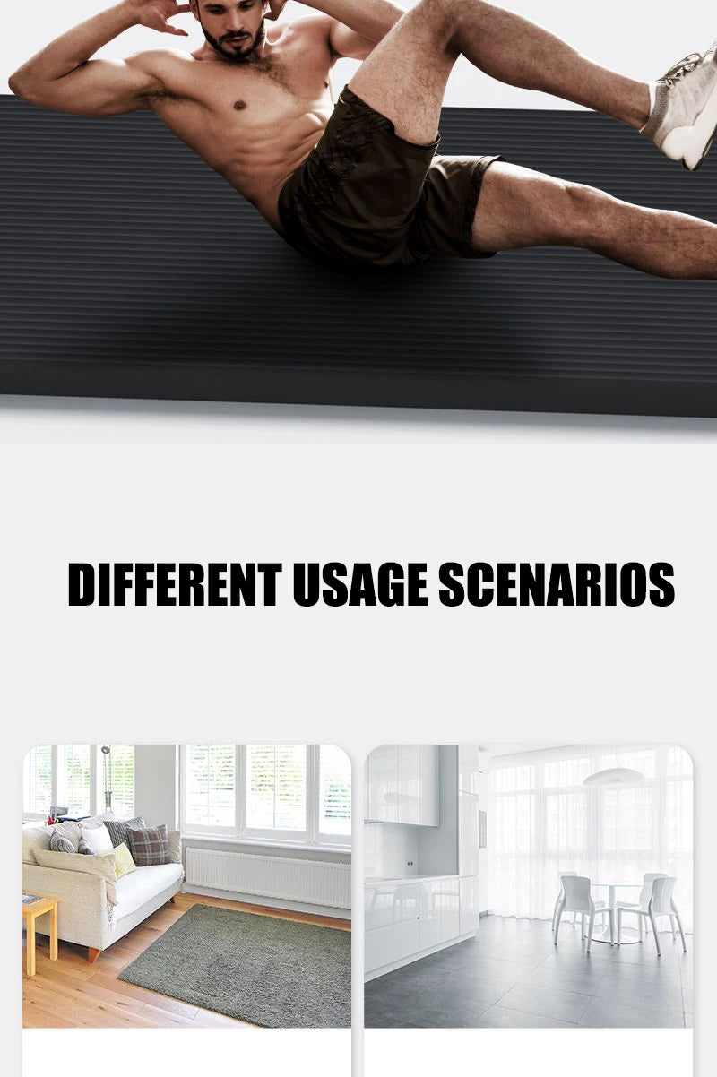 Width 80cm Yoga Mats Anti-slip Sport Fitness Mat Blanket for Exercise Yoga and Pilates Gymnastics Fitness Equipment Thick 10mm