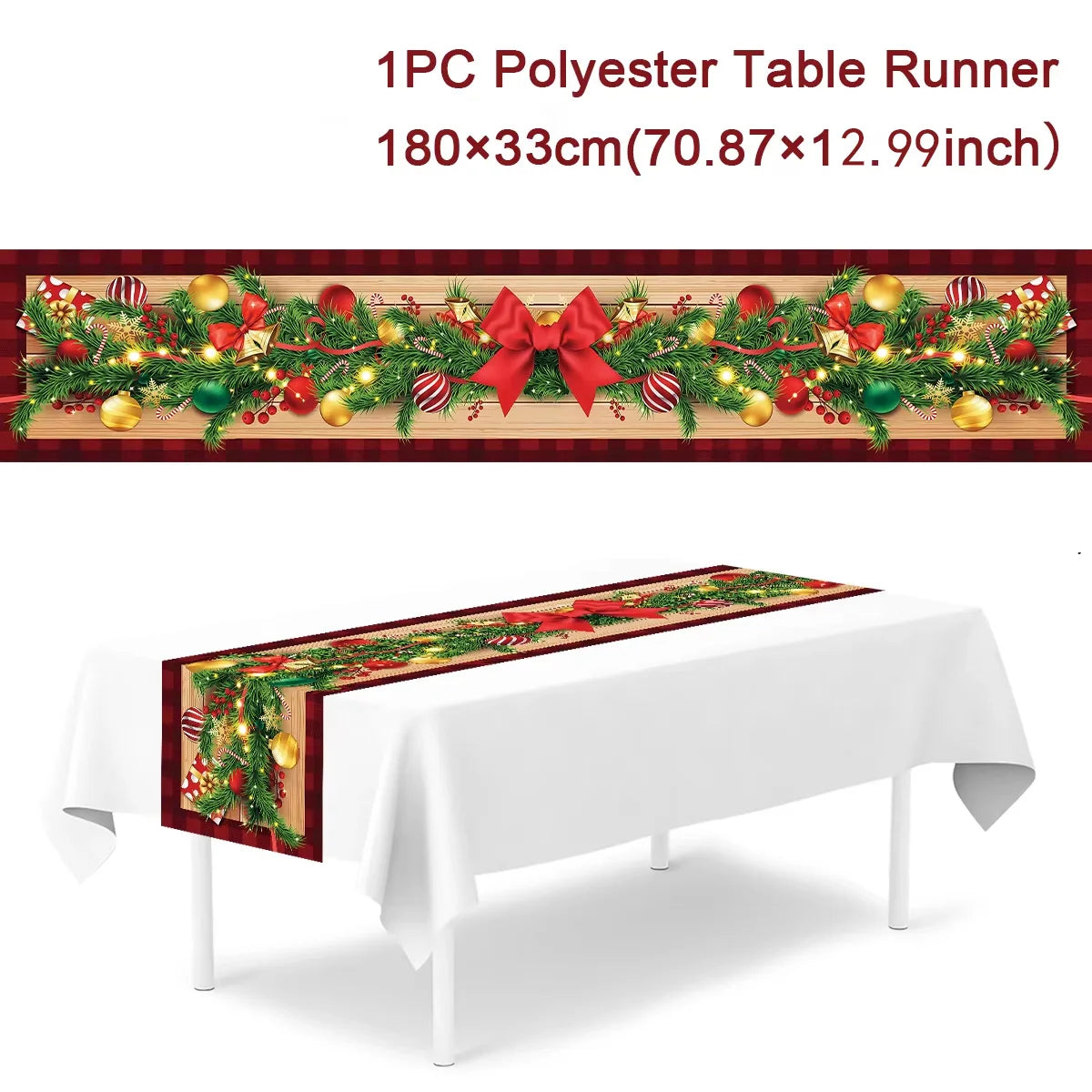 Christmas Decorations For Home Christmas Table Runner 2025 Christmas Table Flag Cover Navidad Noel Gift New Year Tablecloth