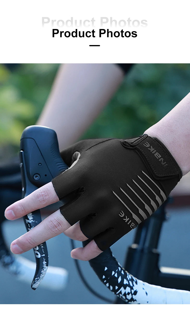INBIKE Shockproof GEL Pad Cycling Gloves Half Finger Sport Gloves Men Women Summer Bicycle Gym Fitness Gloves MTB Gloves IF239