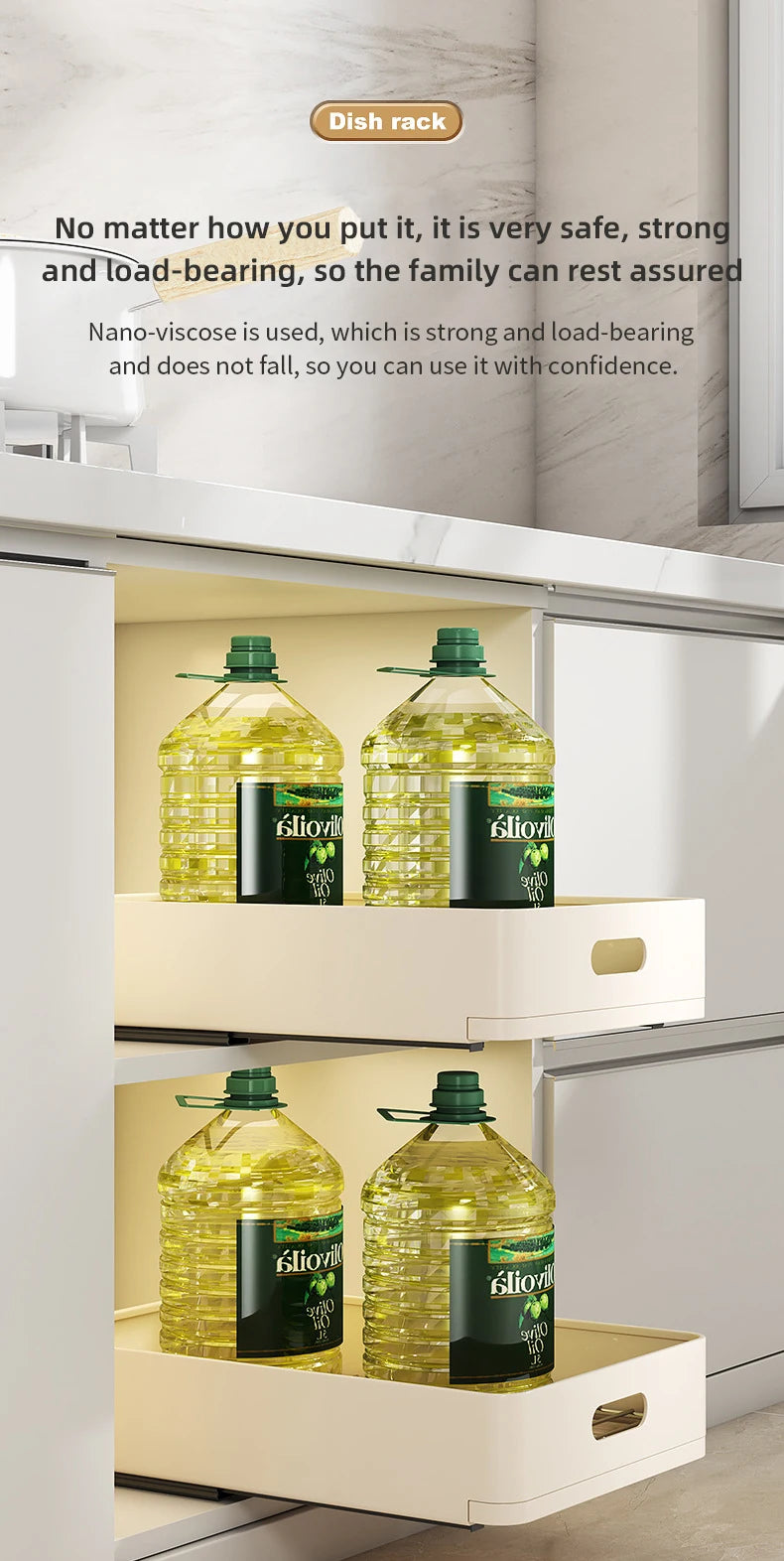 Kitchen Sliding Dish Rack Home Pull-out Drawer Bowl Storage Shelf Dish Drying Storage Box With Sliding Rail Kitchen Storage Rack - You Offer