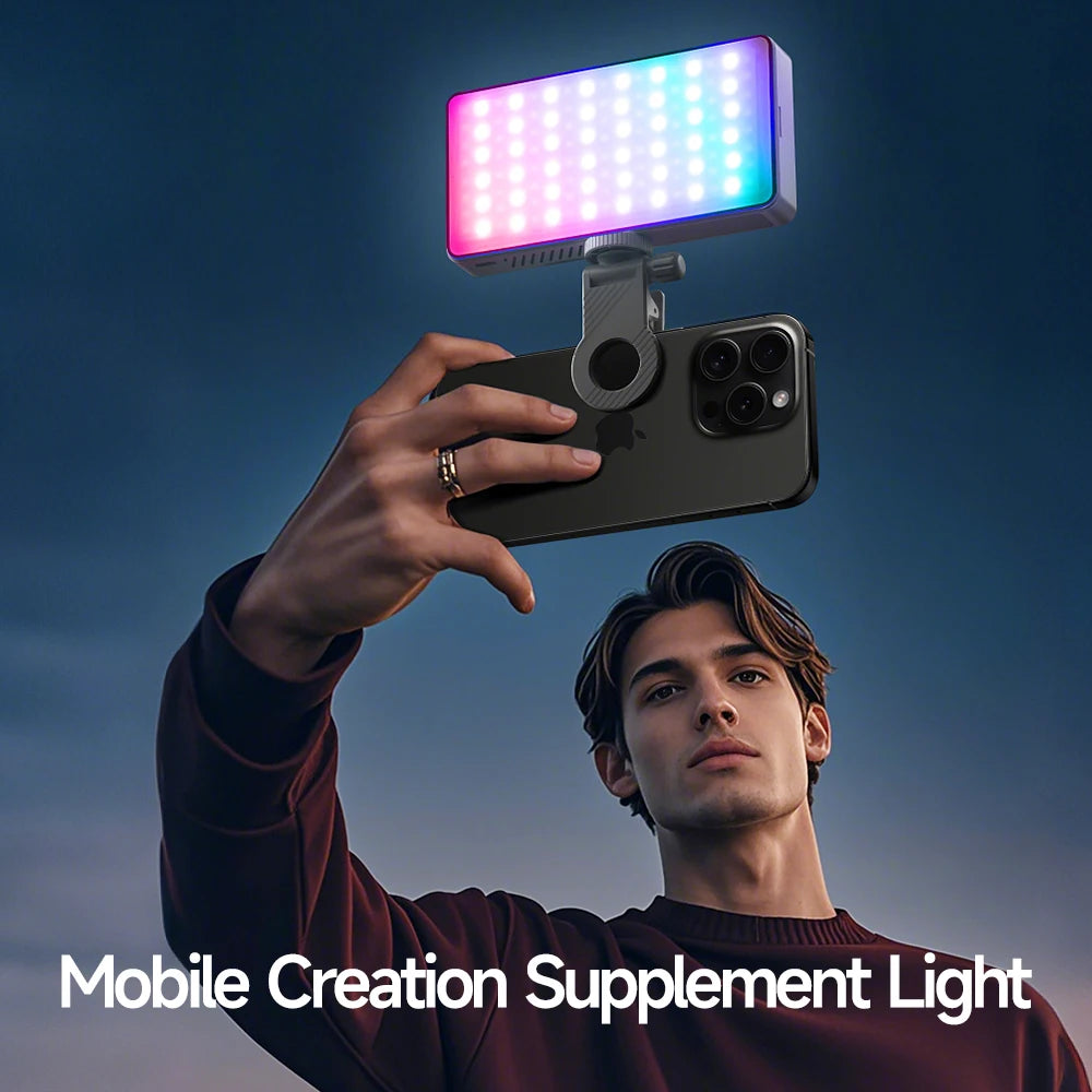 Mini Rechargeable R9PRO full-color RGB Camera Photography Fill light LED Portable Mobile Phone Selfie Live Broadcast Video Light
