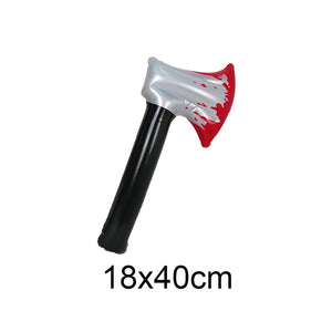 Halloween PVC Inflatable Fake Knife Props Knife Realistic Axe Prank Toy Knife Bloody Knife Halloween Party Gift Cosplay Supplies