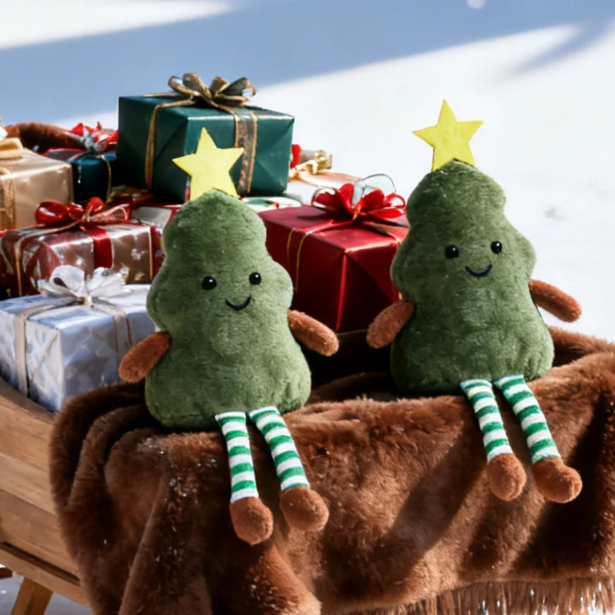 Christmas Tree Decoration Pendant Cute Plush Christmas Tree Doll For Cabinet Table Decor Home Party Decor Gifts Avocado Doll