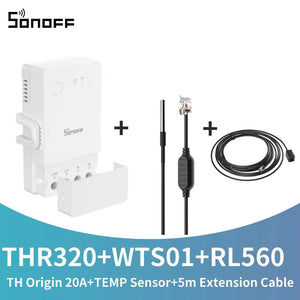 16/20A SONOFF TH Elite Origin Wifi Temperature Humidity Monitor Controller Switch With THS01/WTS01 Sensor Diy Smart Thermostatic