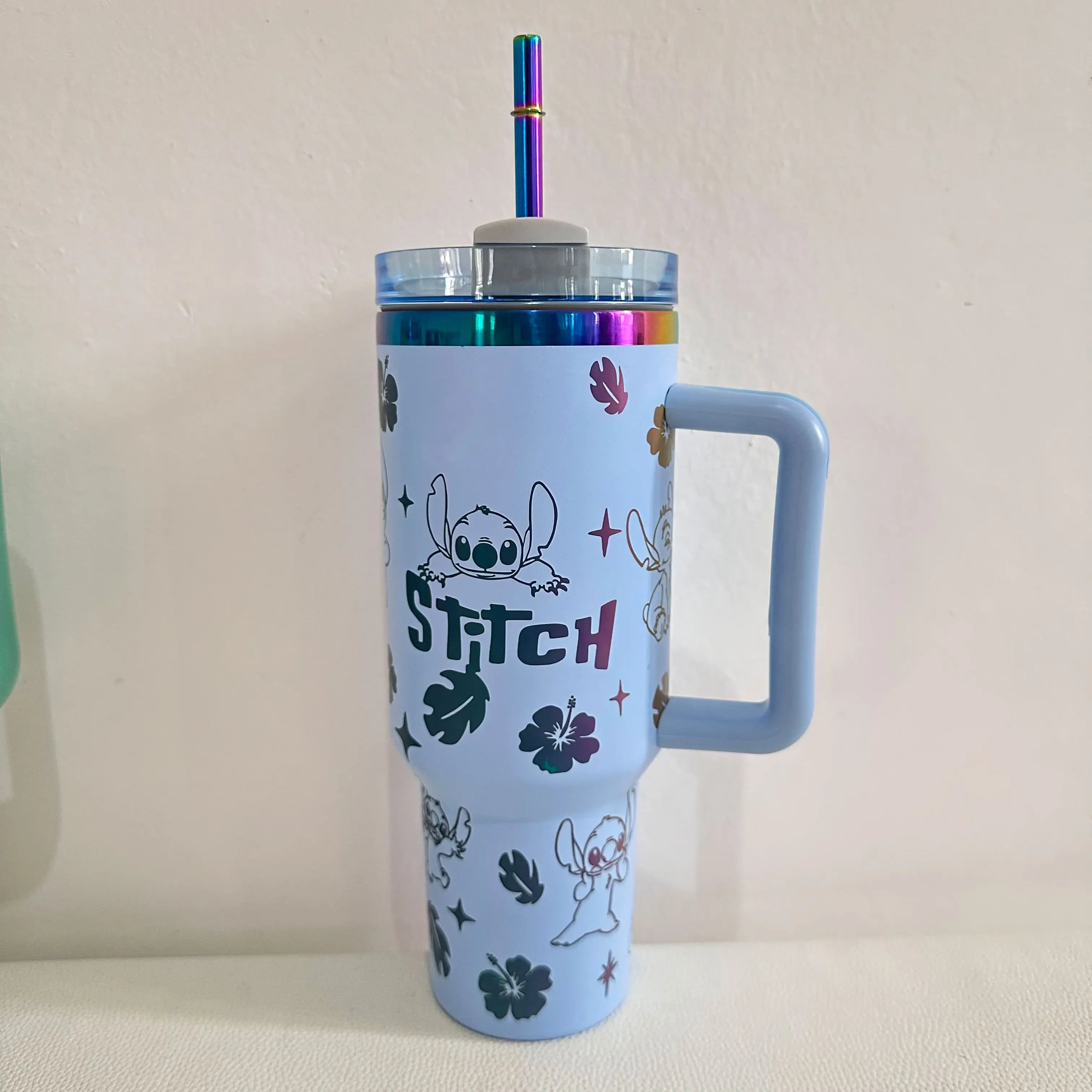 Stitch 40OZ stainless steel insulated cup 304 stainless steel insulated vacuum insulated car cup outdoor sports large capacity - You Offer