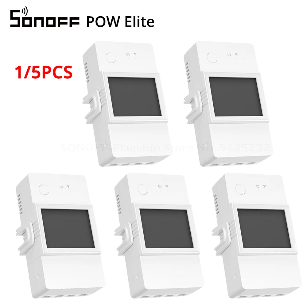 1/5PCS Itead SONOFF POW Elite Smart Wifi Power Switch 16A 20A Wireless Remote Control Switch Monitor Energy Usage via e-WeLink