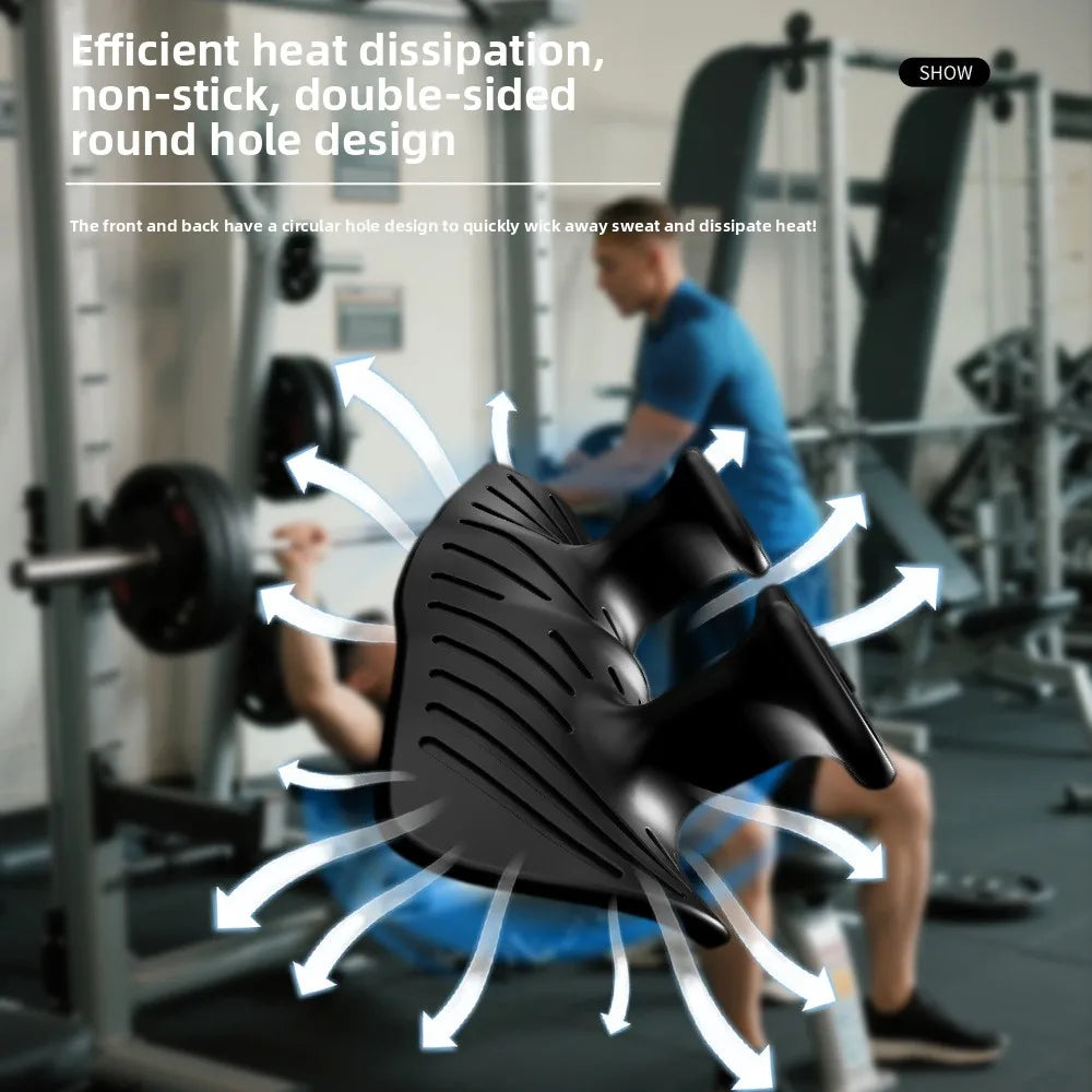 1 Pair Anti-Slip Workout Grips Ergonomic Rubber Hand Protector Gloves for Weight Lifting, Pull-Ups, Home Gym Training & Exercise