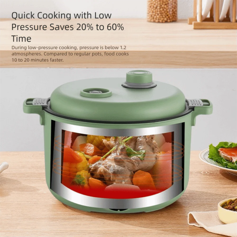 Easy 20cm Micro Pressure Cooker Non Stick Quick Heating Rice Cooker Anti-overflow 2 L Pressure Cooking Pot Student Dormitory - You Offer