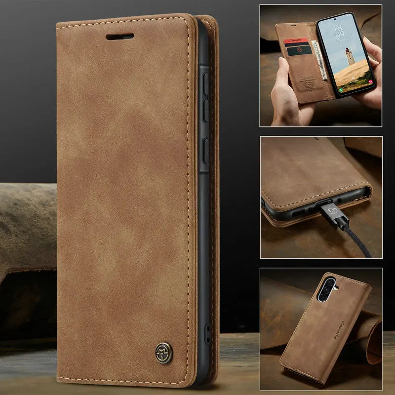 Luxury Case for Samsung Galaxy A56 5G 2025 Flip Cover Magnet Leather Card Pouch Book Fundas Samsung A56 A36 A26 A16 06 A 56 A17