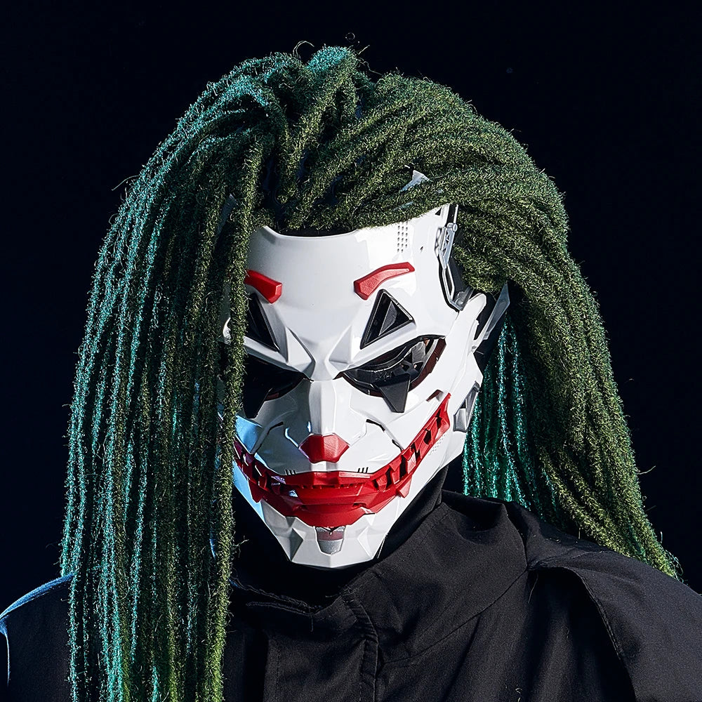 Joker Masks Cyberpunk Masks Clown Braids 2d Cosplay Resin Custom Products Halloween Anime Role-Playing Props And Gifts Toys