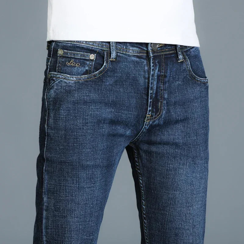 Mens High Quality Jeans Fashion Straight Denim Pants Men Classic Casual Jeans Male Plus Size Denim Trousers Ripped Jeans 28-40 - You Offer