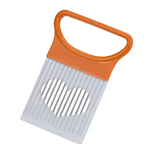 Effortlessly Slice Onions with this 1pc Colorful Onion Slicer Kitchen stainless steel potato chip onion holder - You Offer