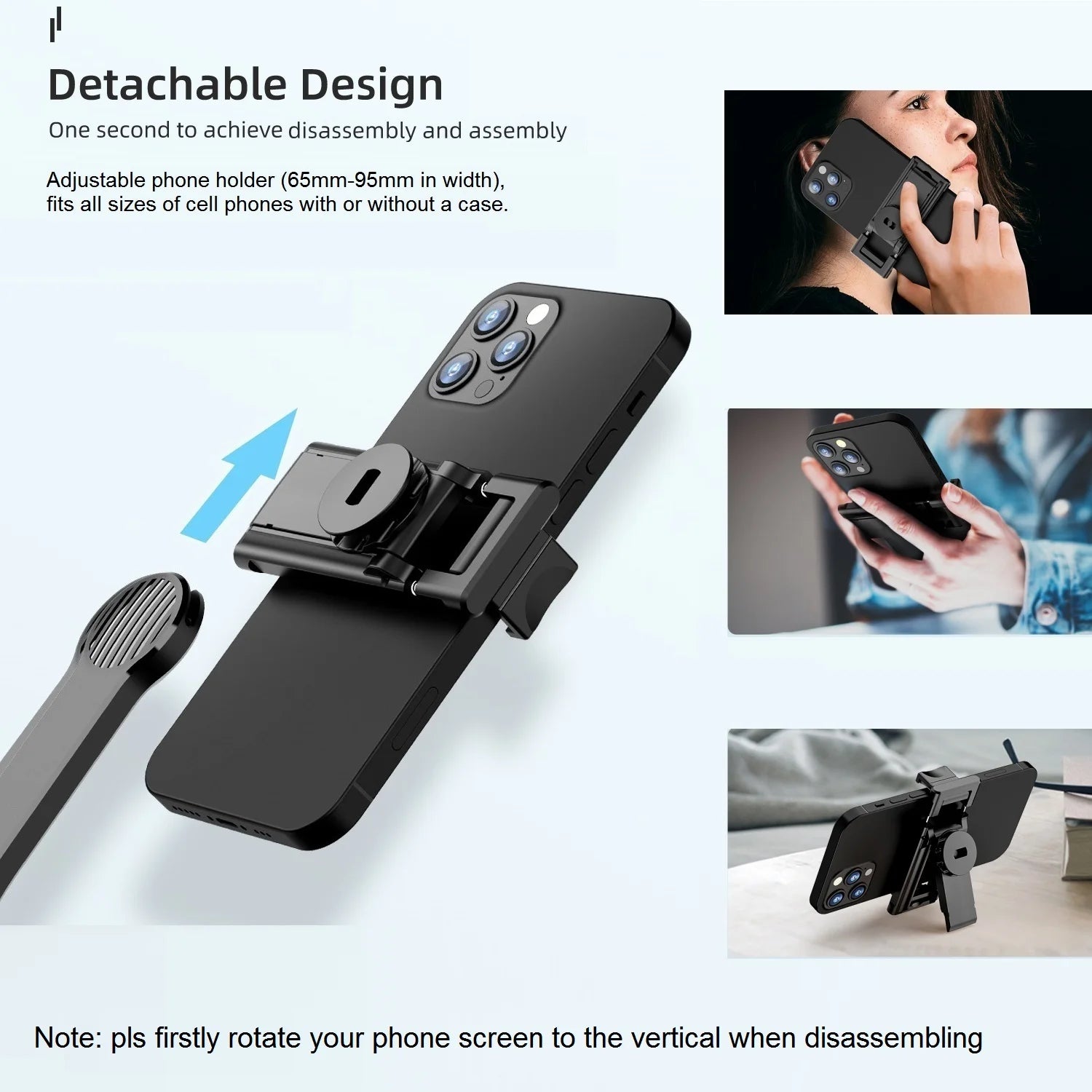 Selfie Stick for iPhone Phone 42" Extendable Selfie Stick and Tripod Stand with Bluetooth Remote for Travel Vlog Video Recording