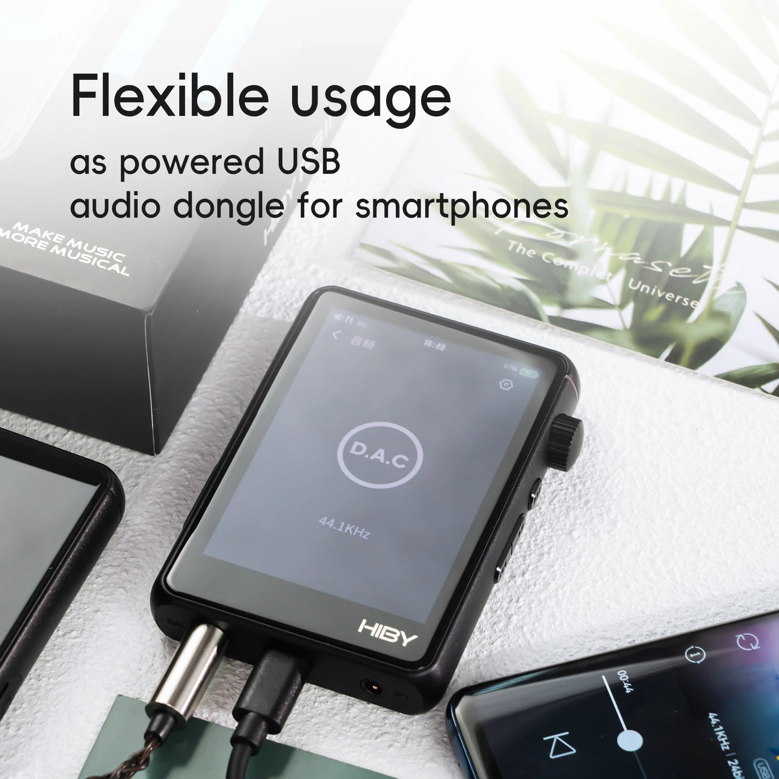 HiBy R3 II 2025 / R3 Gen 2 Music Player Bluetooth 5.1 WiFi MQA16X DSD256 Web Radio USB Audio Dongle DAC X1600E ES9219C 3.2‘’