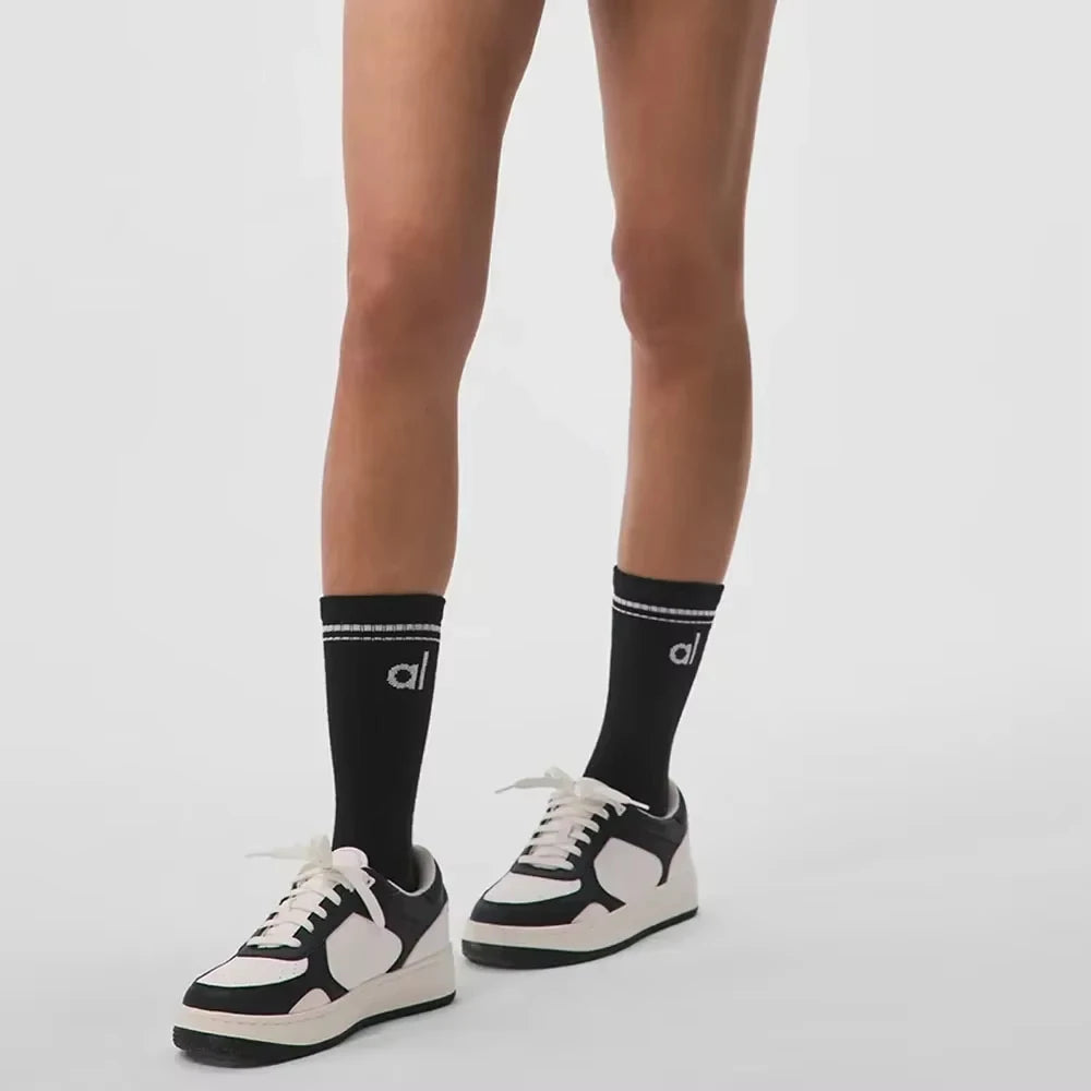 18cm Yoga Cotton Socks Mid-length Socks Pure Cotton Sock for Men and Women Four Seasons Sports Running Sock - You Offer