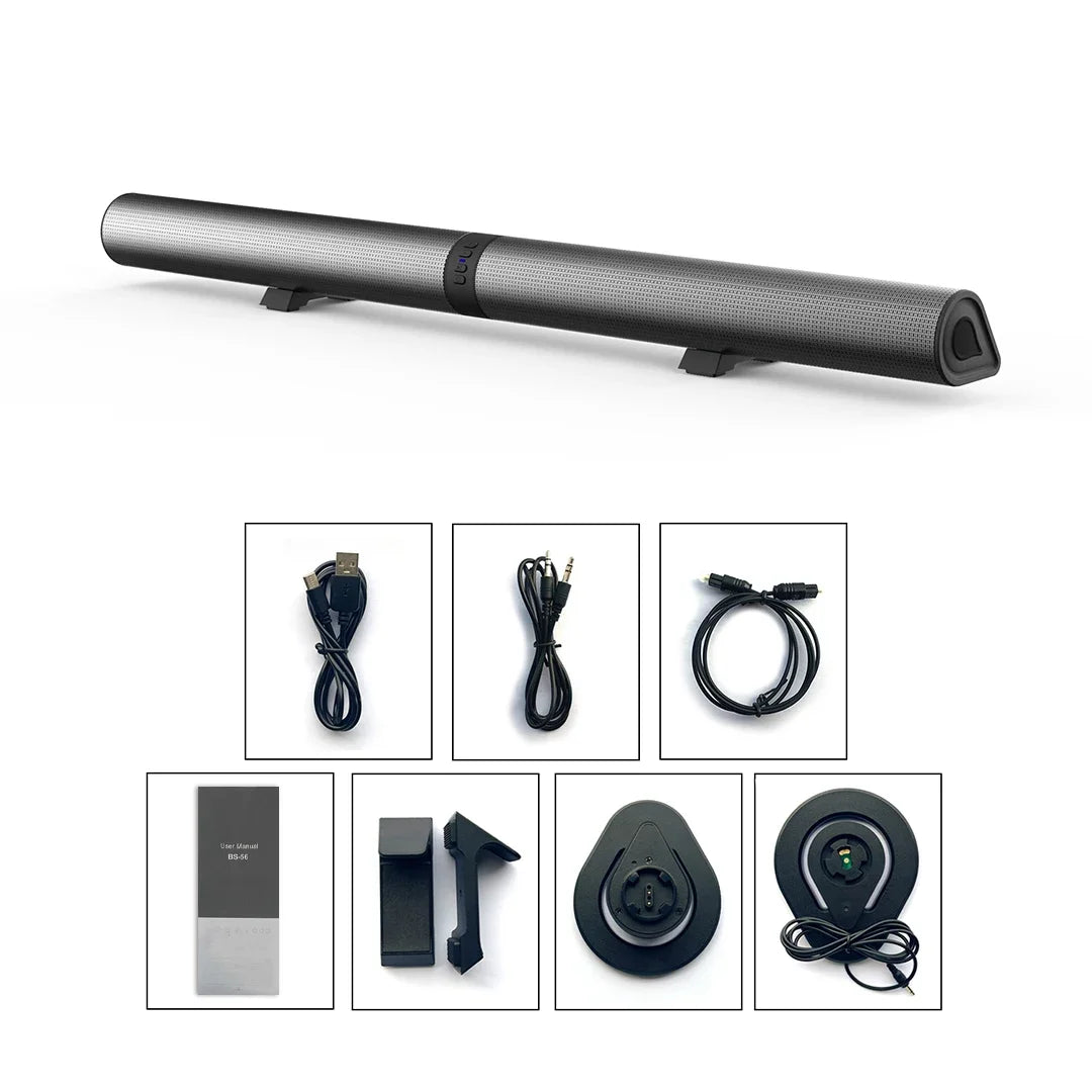 FM Soundbar TV Bluetooth Speakers HDMI/AUX/BT/OPT Connections Soundbars with 2-in-1 Detachable Home Cinema Shengba Sound System