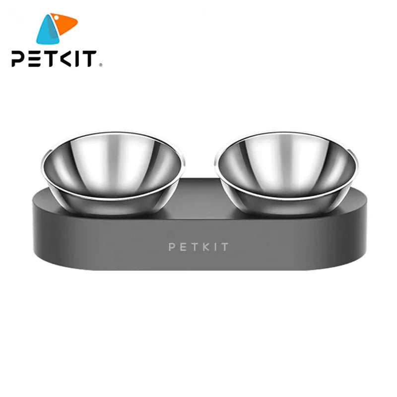 PETKIT Stainless Steel Pet Adjustable Feeding Bowl Double Feeder Bowls Water Cup Cat dog Drinking Bowls for pets feeding