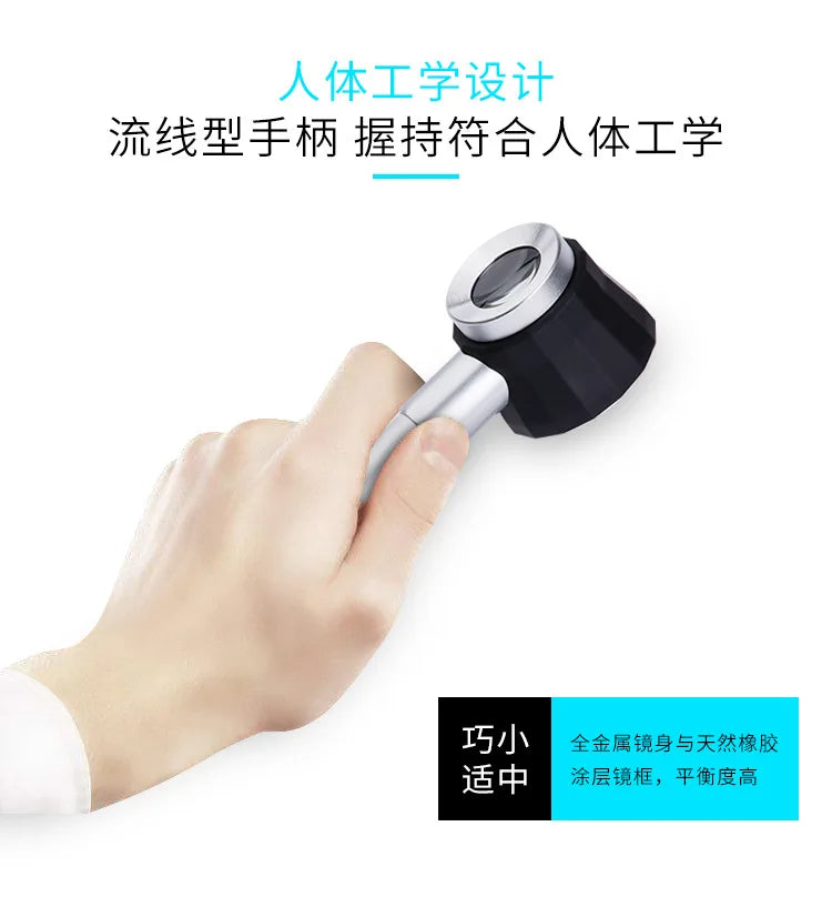 Magnifier 45X dermatoscope handle smooth clear vision with measure Scale 45X type B bigger vision with UV light