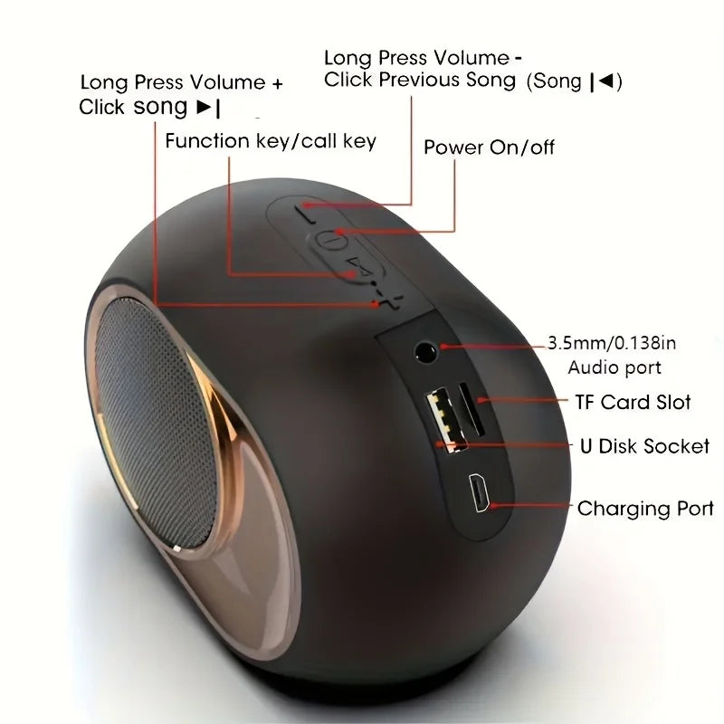 Portable Wireless Speaker Bluetooth Waterproof Speaker TWS Stereo Speaker 3D Bass Speaker with Hands Free Call Audio Accessories - You Offer