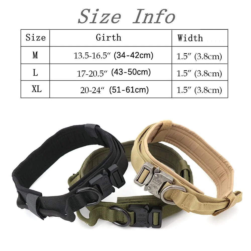 Dog Harness Leash Collar Patches Set for Medium Large Dogs Military Pet Vest Adjustable Tactical Dog Harnesses Training Walking