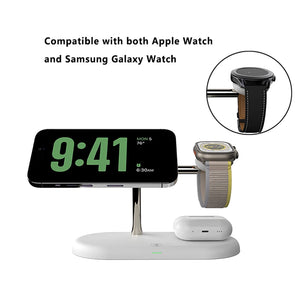 3 in 1 Wireless Charger Stand For iPhone 12/13/14/15/16/17 Fast Charging Station for Apple Watch 10 9 8 7 6 5 4 Airpods 2 3 Pro