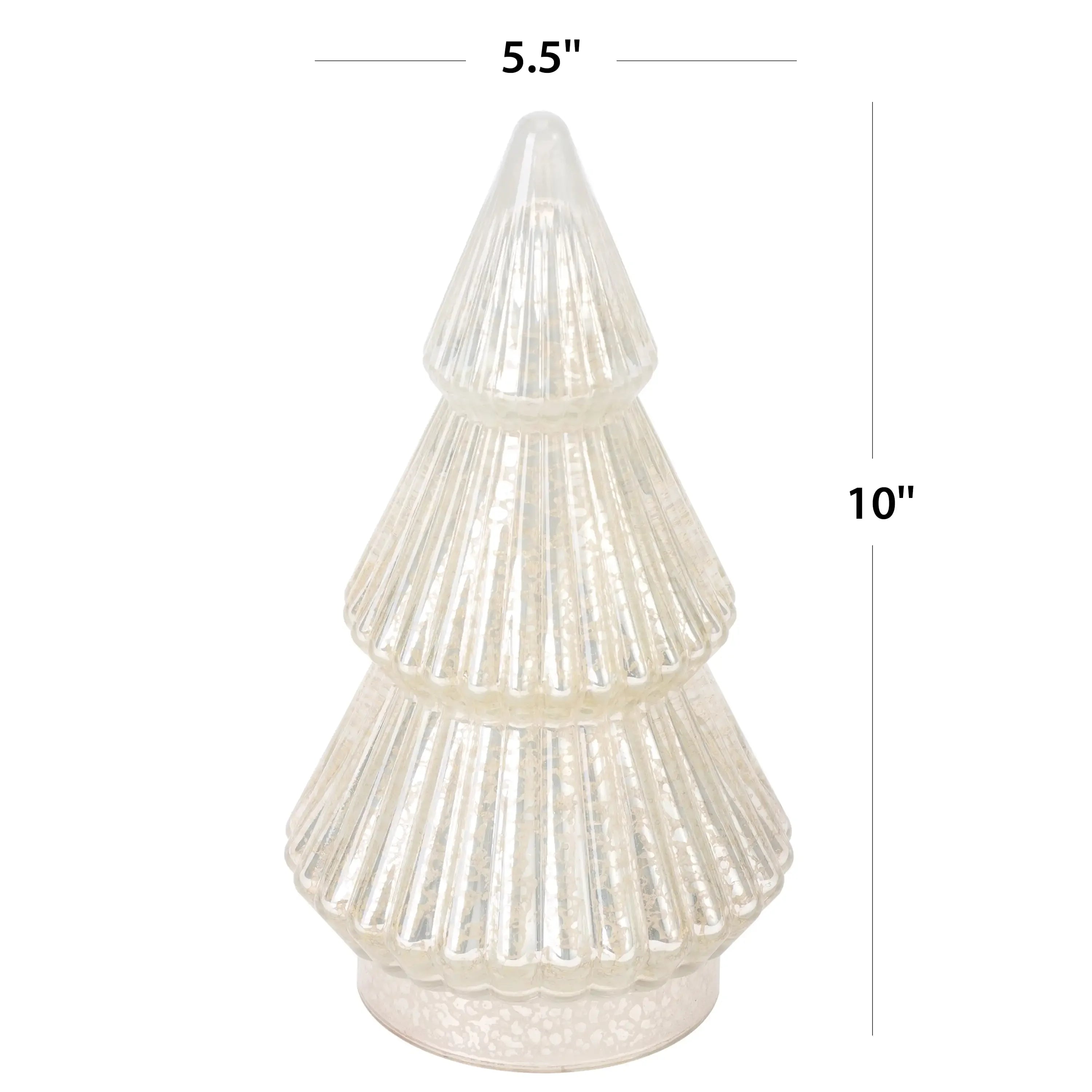 Mini frosted glass Christmas tree-sparkling rib desktop decoration, mini office holiday decorations