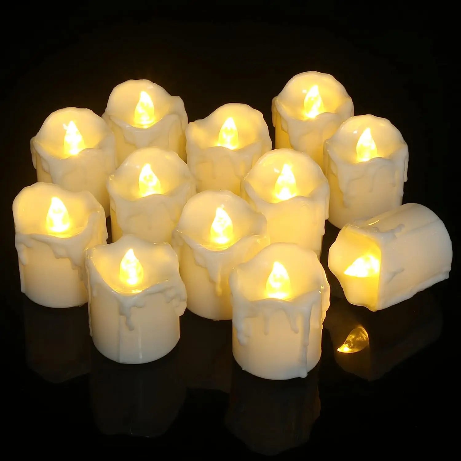 LED Candles 48/24/12 Pack Battery Operated Candles Batteries Lights Candles to Create Warm Ambiance Naturally Flickering Bright