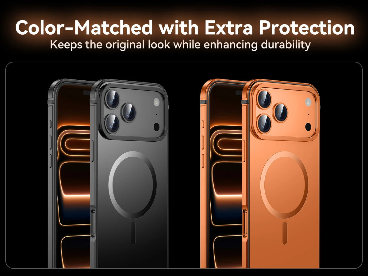 High Quality Suitable Magsafe Case for IPhone 17Pro Max 12 13 14 15 16 17Air Plus Alloy Frame Heavy Protection Phone Case