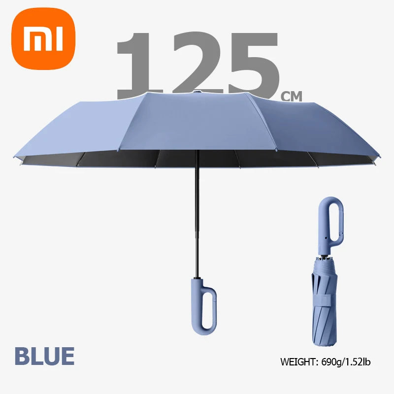 Xiaomi Strong Windproof Automatic Umbrella 72 Bones Sunshade Uv Protection Folding Umbrella Buckle Rain Large Parasol For Women
