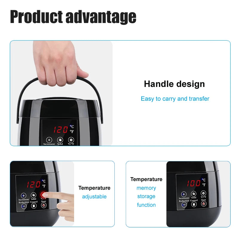 Wax Heater for Hair Removal Waxing Warmer Dipping Pot Wax Melting Machine Depilation Paraffin Warmer