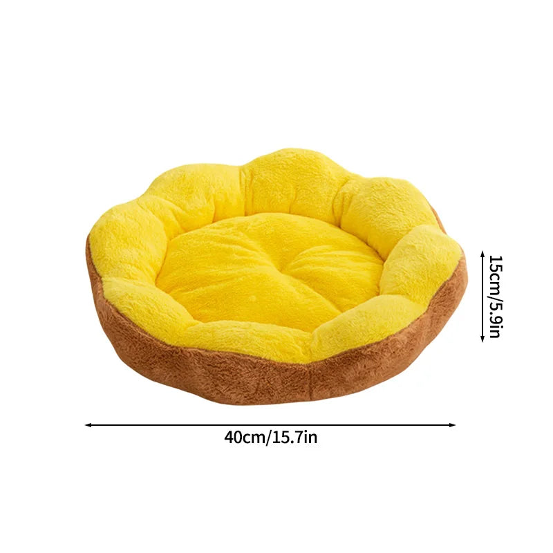 Winter Universal Dog Bed Mat Cute Flower-Shaped Nest Bed for Large Dog Cat Pet Plush Warm House  Pet Dog Accessories