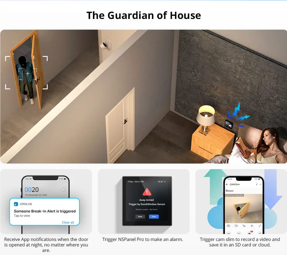 SONOFF SNZB-04P Zigbee Door Window Sensor Home Security Alarm Sensor Local Smart Scene Works with Smartthings Alexa Google Home