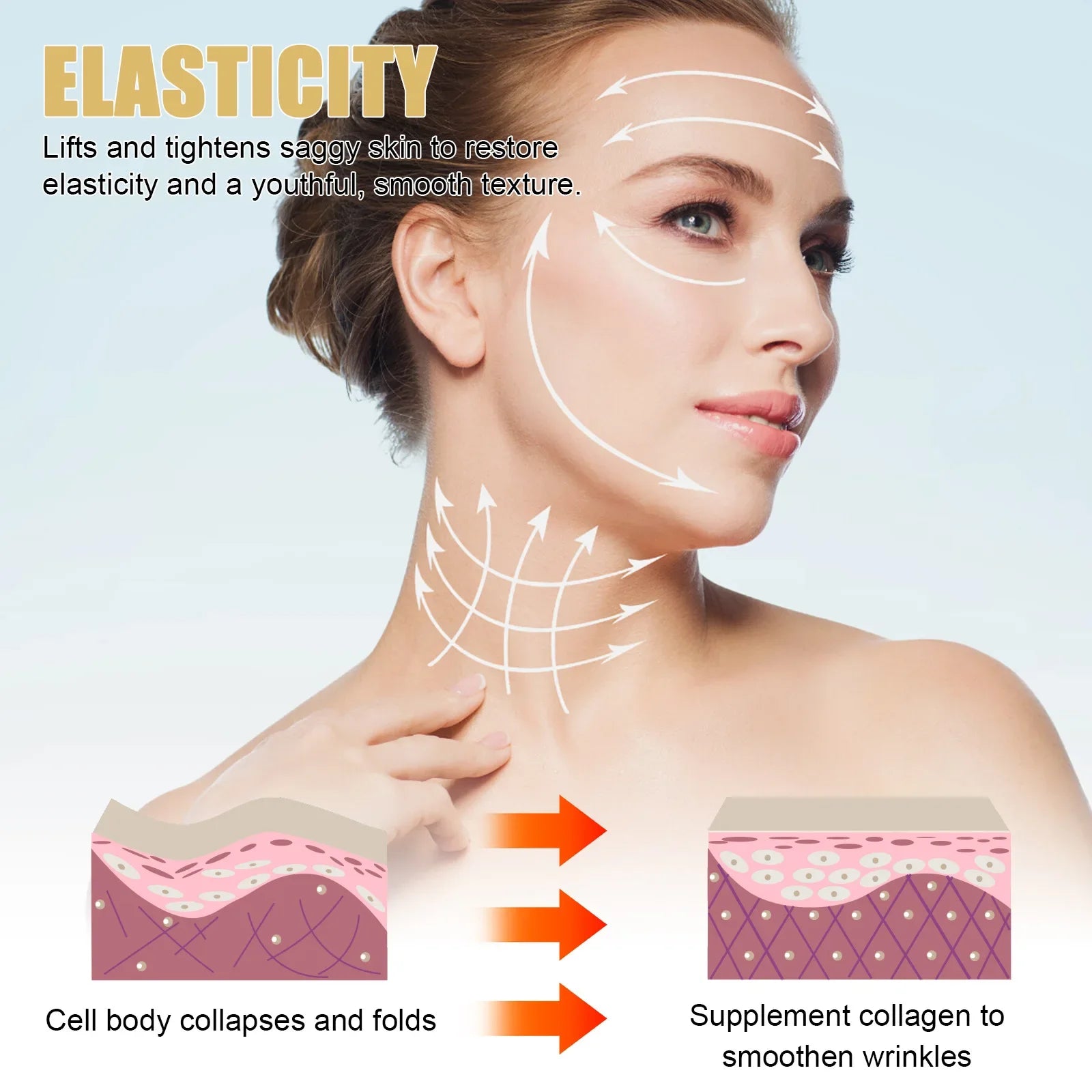 EELHOE Anti-Wrinkle Facial Serum Firming Face Lift Anti Aging Fade Fine Line Moisturizing Skin Nourish Pore Shrinking Serum 30ml