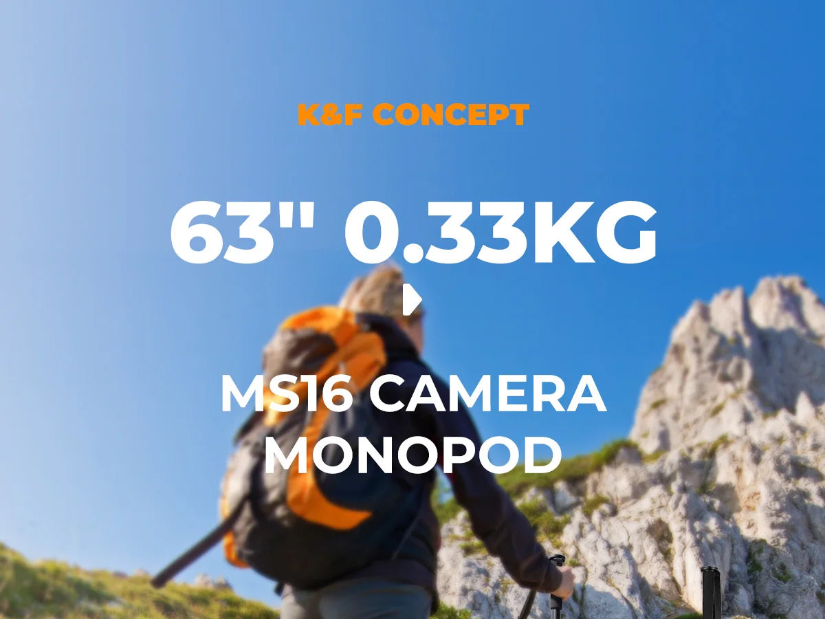 K&F Concept 63'' Camera Monopod 5-Section Height Aluminum Monopod Lightweight Portable Cameras Accessories For Nikon Canon Leica