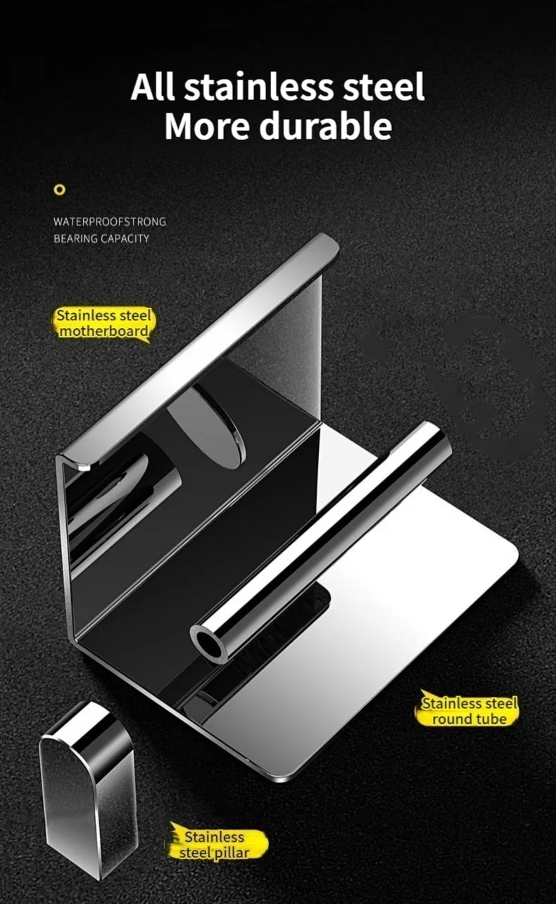 304 Stainless Steel Bathroom Toilet Paper Holder Waterproof Roll Paper Box Tissue Box Holder Bathroom Hardware Accessories