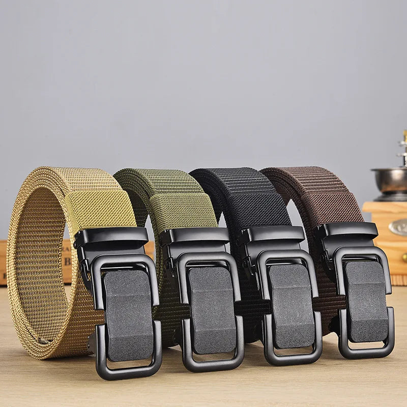 Xiaomi Toothless Automatic Buckle Nylon Belt Men Outdoor Waist Canvas Belts Leisure Breathable Canvas Belt Casual Tactical Belt